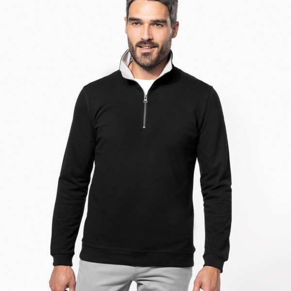 Kariban Trucker Zip Neck Sweatshirt Thumbnail